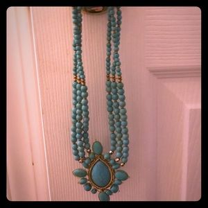 Anthropology  turquoise statement necklace